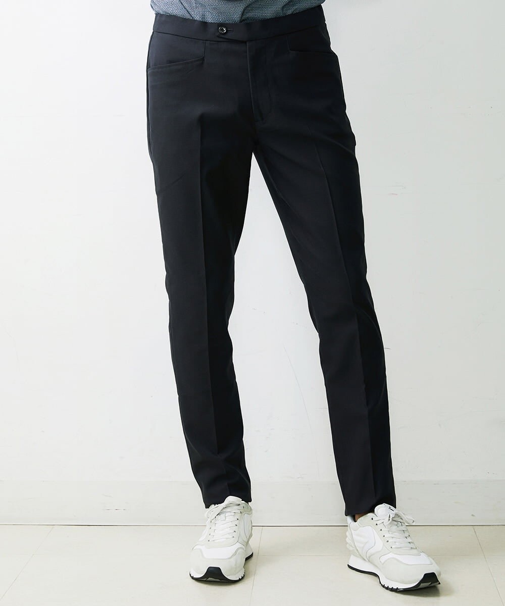 MNLJS38250 MICHEL KLEIN HOMME(ミッシェルクラン オム) スリムテーパードスラックスパンツ ブラック(94)