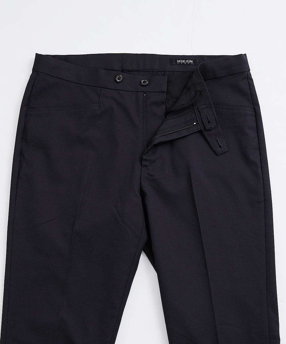 MNLJS38250 MICHEL KLEIN HOMME(ミッシェルクラン オム) スリムテーパードスラックスパンツ ブラック(94)