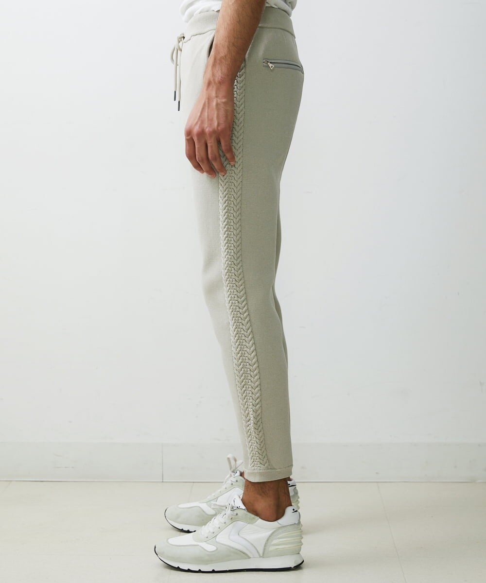 MNLJS46190 MICHEL KLEIN HOMME(ミッシェルクラン オム) 【2023年秋モデル】ニットジョガーパンツ ベージュ(82)