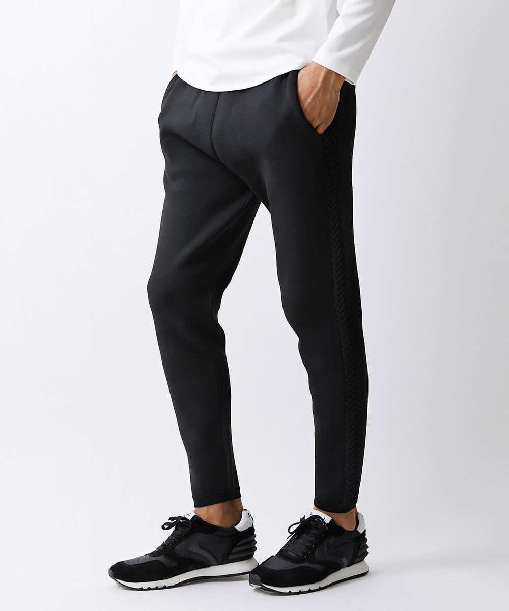MNLJS46190 MICHEL KLEIN HOMME(ミッシェルクラン オム) 【2023年秋モデル】ニットジョガーパンツ ブラック(94)