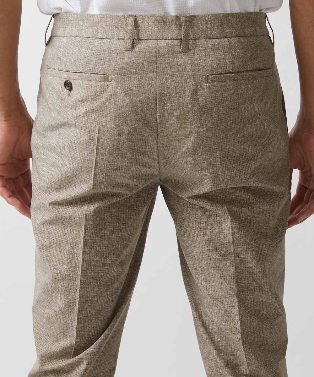 MNLJX10230 MICHEL KLEIN HOMME(ミッシェルクラン オム) メッシュプリントスラックスパンツ ベージュ