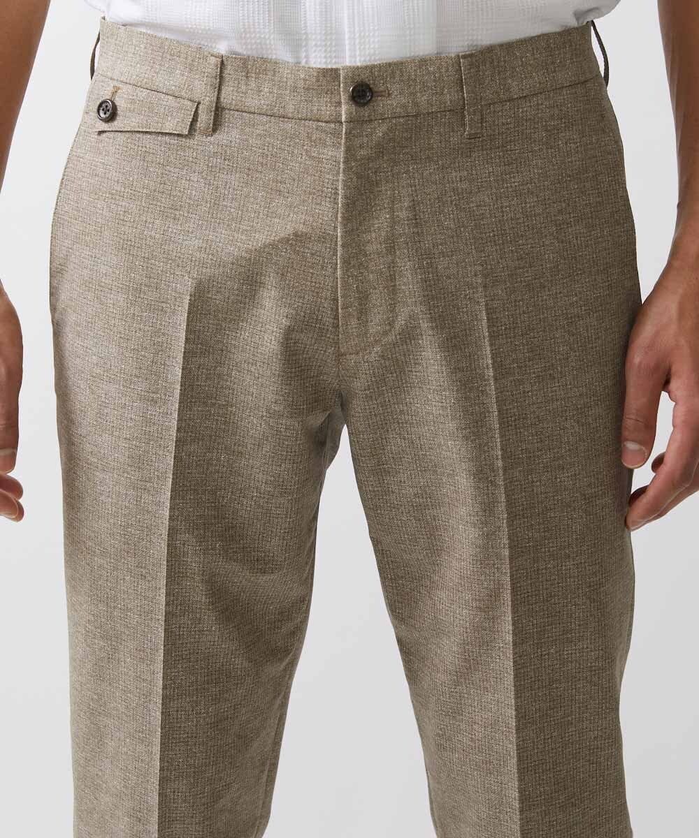 MNLJX10230 MICHEL KLEIN HOMME(ミッシェルクラン オム) メッシュプリントスラックスパンツ ベージュ