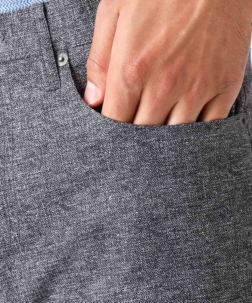 MNLJX11230 MICHEL KLEIN HOMME(ミッシェルクラン オム) メッシュプリントファイブポケットパンツ ダークグレー