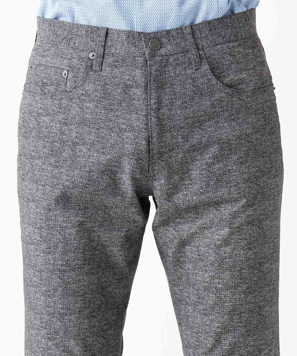 MNLJX11230 MICHEL KLEIN HOMME(ミッシェルクラン オム) メッシュプリントファイブポケットパンツ ダークグレー