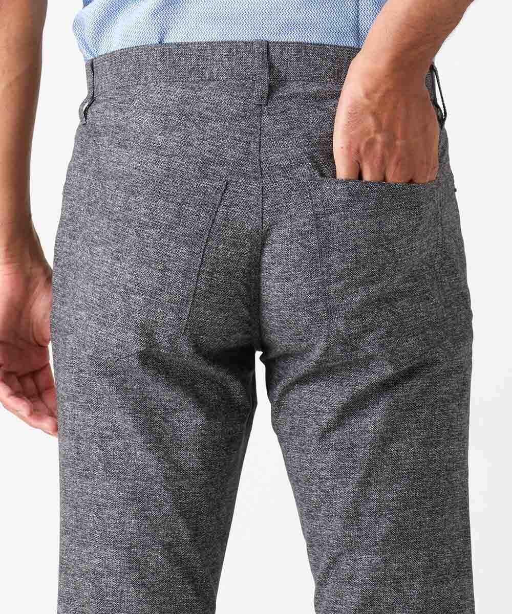 MNLJX11230 MICHEL KLEIN HOMME(ミッシェルクラン オム) メッシュプリントファイブポケットパンツ ダークグレー