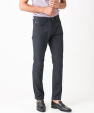 MNLJX11230 MICHEL KLEIN HOMME(ミッシェルクラン オム) メッシュプリントファイブポケットパンツ ブラック