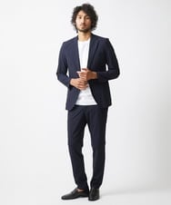 MNLJX31190 MICHEL KLEIN HOMME(ミッシェルクラン オム) ストレッチスラックスパンツ セットアップ ネイビー
