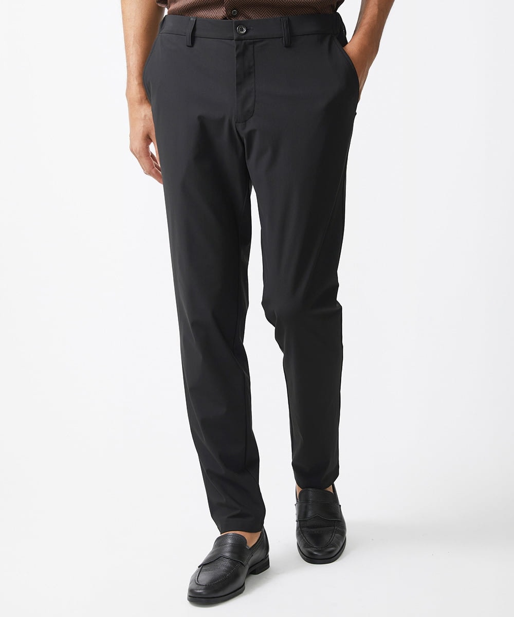 MNLJX31190 MICHEL KLEIN HOMME(ミッシェルクラン オム) ストレッチスラックスパンツ セットアップ ブラック