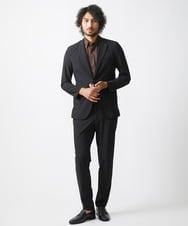 MNLJX31190 MICHEL KLEIN HOMME(ミッシェルクラン オム) ストレッチスラックスパンツ セットアップ ブラック
