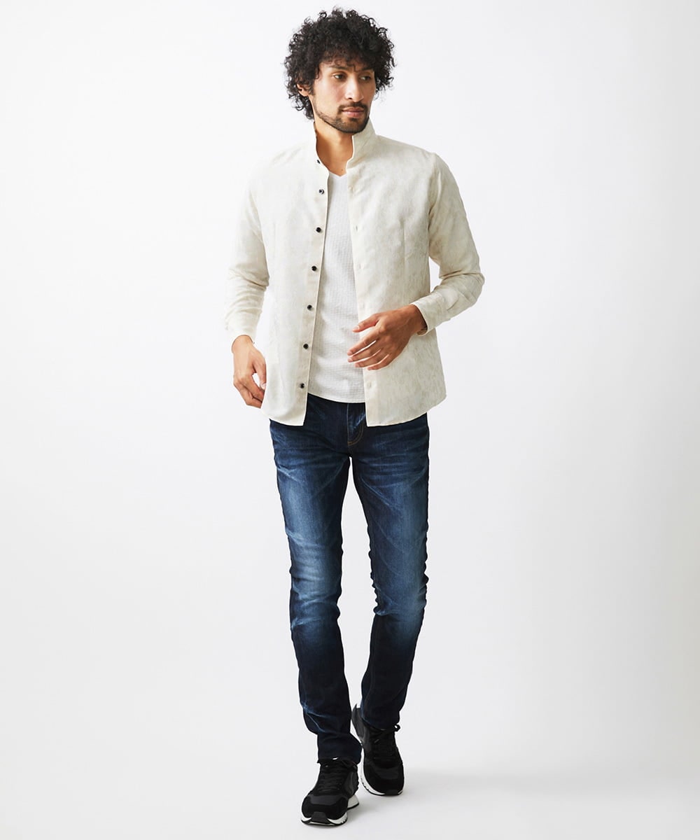 MNLTA26330 MICHEL KLEIN HOMME(ミッシェルクラン オム) 《日本製》ブルーオーシャンデニムパンツ ネイビー