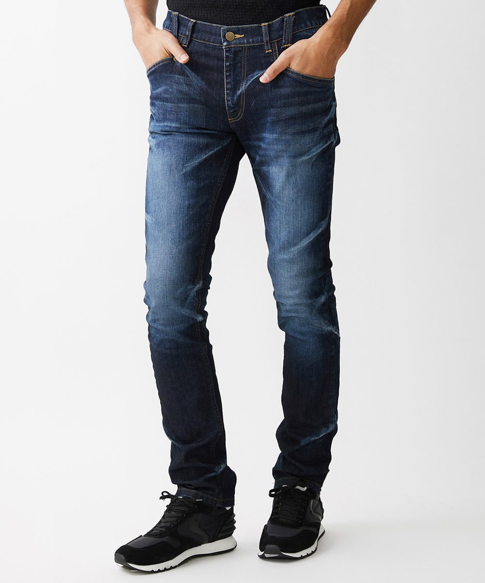 MNLTA26330 MICHEL KLEIN HOMME(ミッシェルクラン オム) 《日本製》ブルーオーシャンデニムパンツ ネイビー