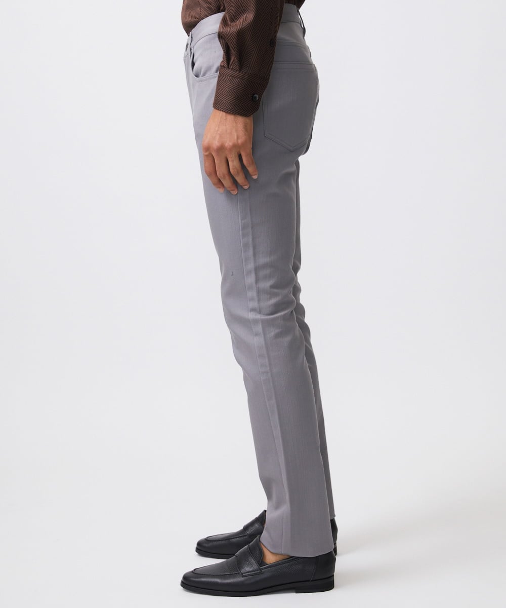 MNLTB50170 MICHEL KLEIN HOMME(ミッシェルクラン オム) プレビアシャンブレー5ポケットパンツ 撥水 グレー