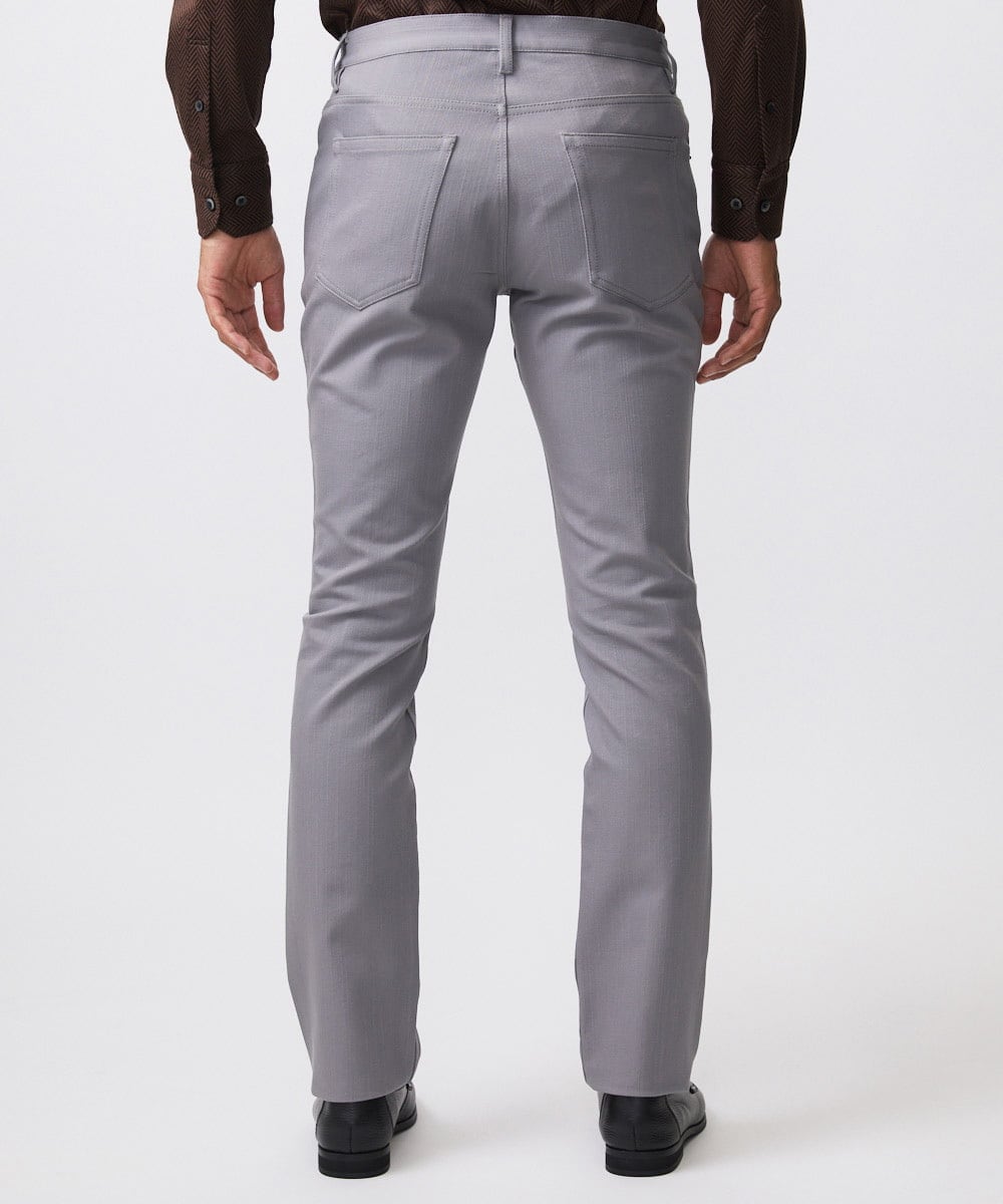 MNLTB50170 MICHEL KLEIN HOMME(ミッシェルクラン オム) プレビアシャンブレー5ポケットパンツ 撥水 グレー