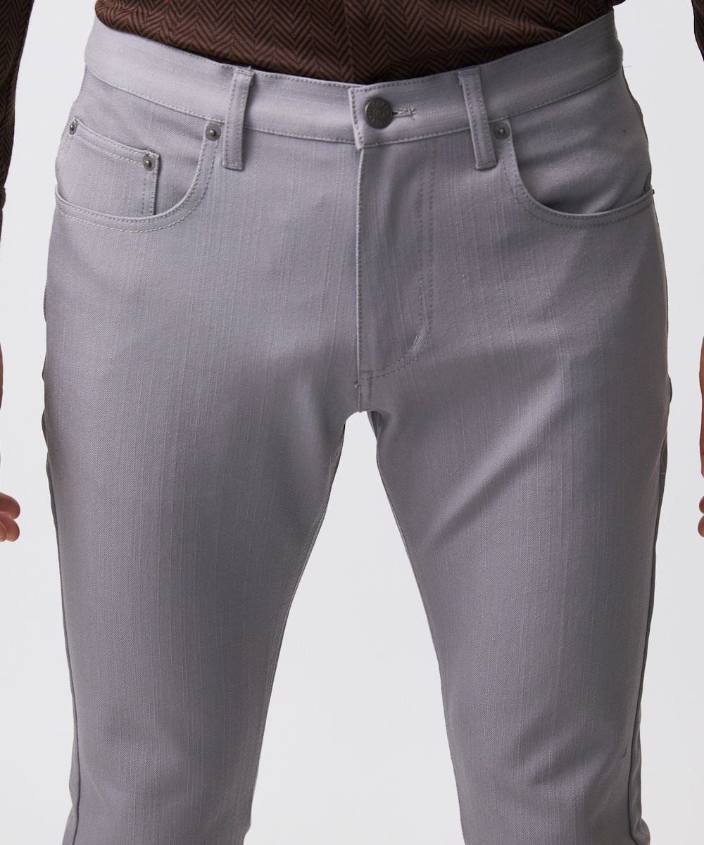 MNLTB50170 MICHEL KLEIN HOMME(ミッシェルクラン オム) プレビアシャンブレー5ポケットパンツ 撥水 グレー
