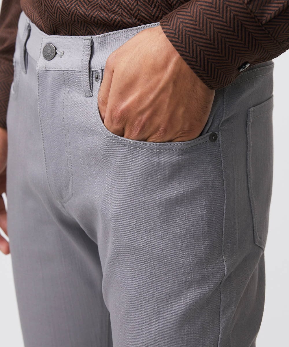 MNLTB50170 MICHEL KLEIN HOMME(ミッシェルクラン オム) プレビアシャンブレー5ポケットパンツ 撥水 グレー