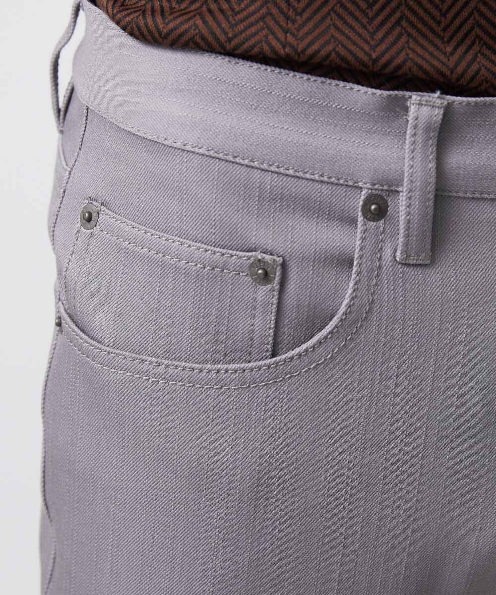 MNLTB50170 MICHEL KLEIN HOMME(ミッシェルクラン オム) プレビアシャンブレー5ポケットパンツ 撥水 グレー