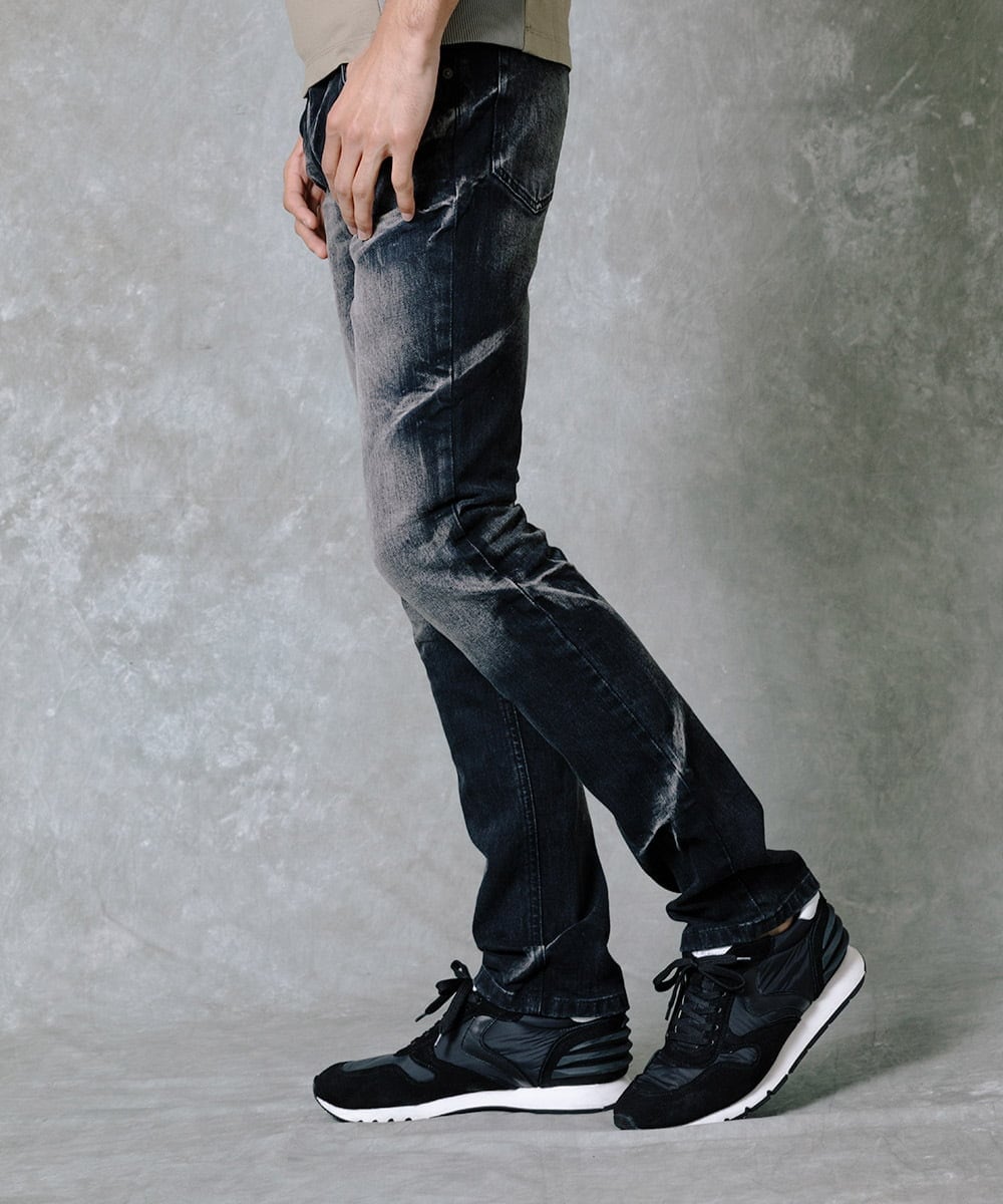 MNLTP21270 MICHEL KLEIN HOMME(ミッシェルクラン オム) ブラックオーシャンデニムパンツ ブラック