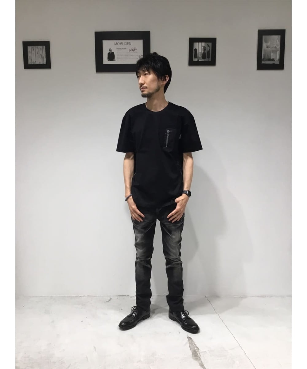MNLTP21270 MICHEL KLEIN HOMME(ミッシェルクラン オム) ブラックオーシャンデニムパンツ ブラック
