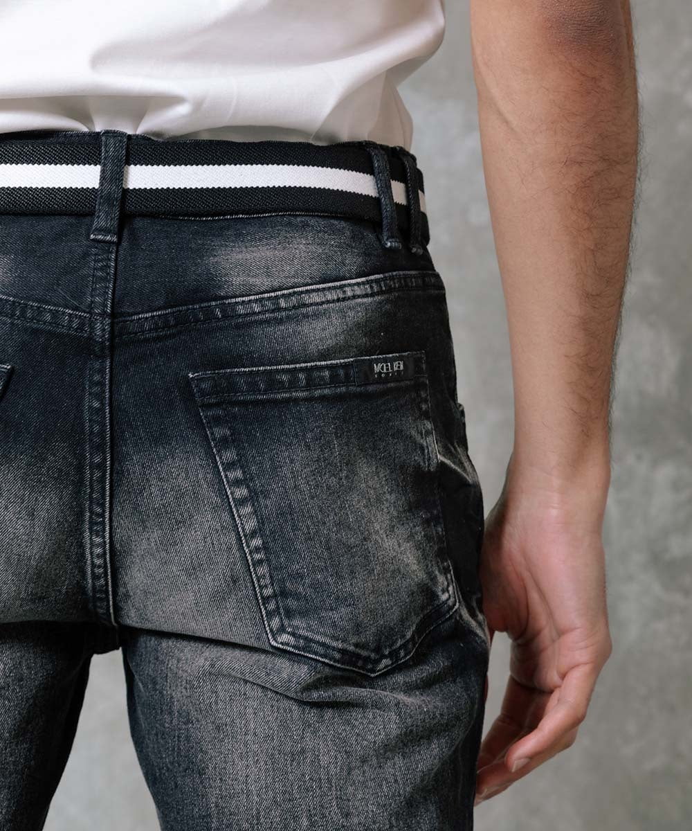 MNLTP21270 MICHEL KLEIN HOMME(ミッシェルクラン オム) ブラックオーシャンデニムパンツ ブラック