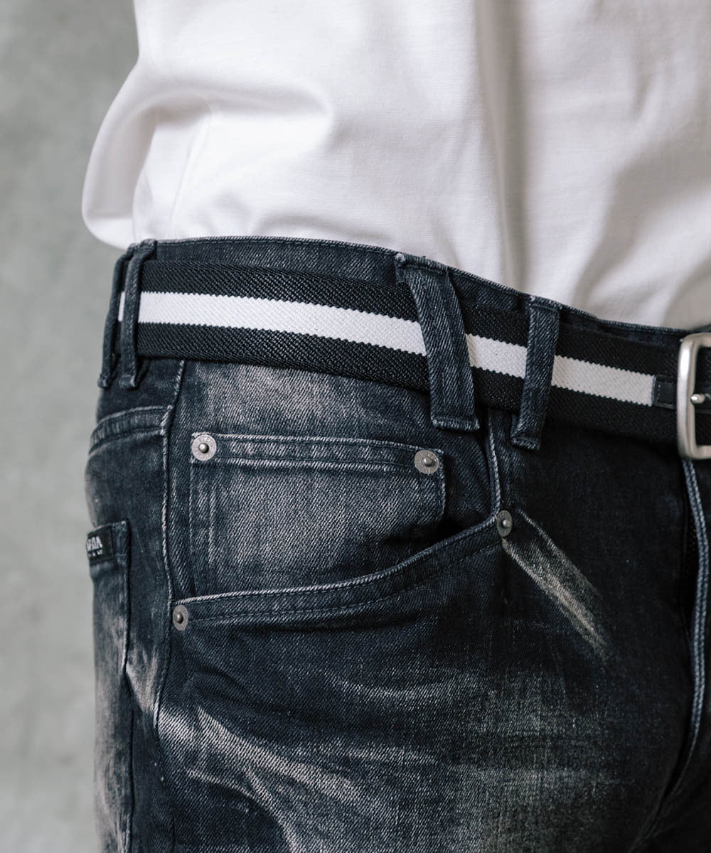 MNLTP21270 MICHEL KLEIN HOMME(ミッシェルクラン オム) ブラックオーシャンデニムパンツ ブラック