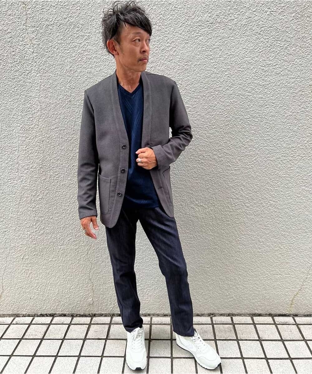 MNLTP50170 MICHEL KLEIN HOMME(ミッシェルクラン オム) 【2022年モデル】プレビアベーシックパンツ ネイビー(57)