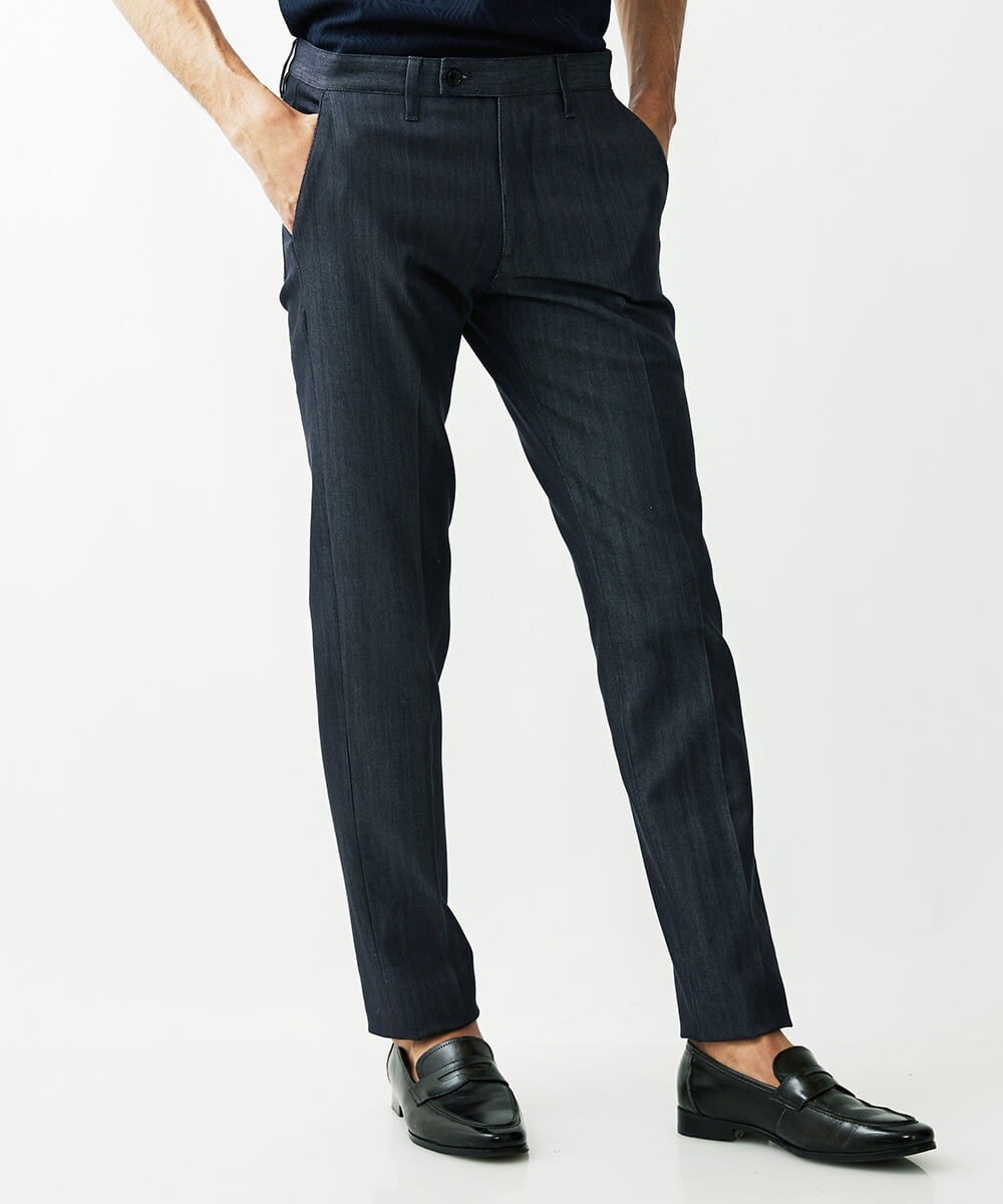 MNLTP55190 MICHEL KLEIN HOMME(ミッシェルクラン オム) プレビアベーシックスラックス ネイビー(57)
