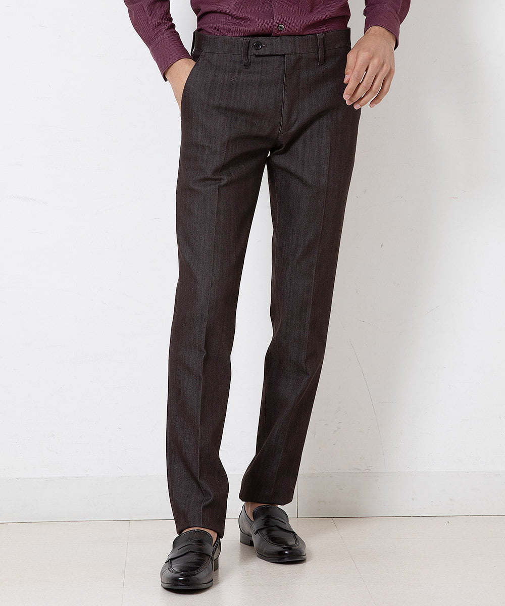 MNLTP55190 MICHEL KLEIN HOMME(ミッシェルクラン オム) プレビアベーシックスラックス ブラウン(87)