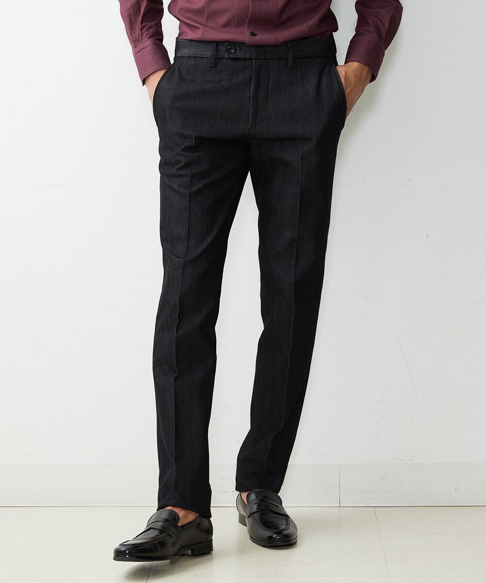 MNLTP55190 MICHEL KLEIN HOMME(ミッシェルクラン オム) プレビアベーシックスラックス ブラック(94)