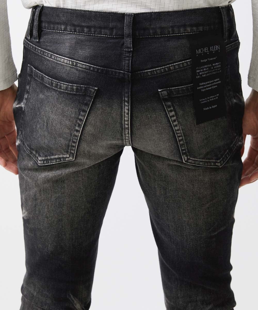 MNLTV21330 MICHEL KLEIN HOMME(ミッシェルクラン オム) 《日本製》ブラックオーシャンデニムパンツ ブラック