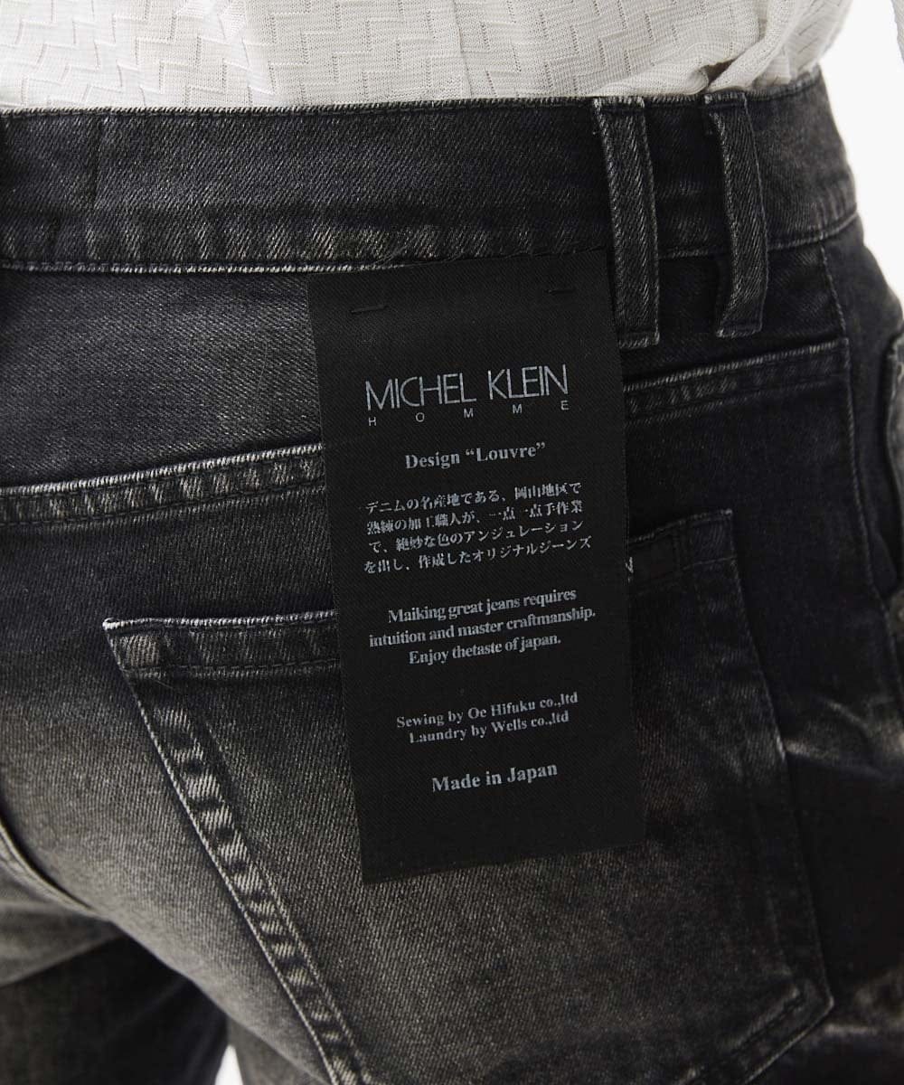 MNLTV21330 MICHEL KLEIN HOMME(ミッシェルクラン オム) 《日本製》ブラックオーシャンデニムパンツ ブラック