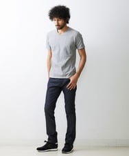 MNLTV50170 MICHEL KLEIN HOMME(ミッシェルクラン オム) 【2023年秋モデル】プレビアシャンブレーパンツ ネイビー(57)