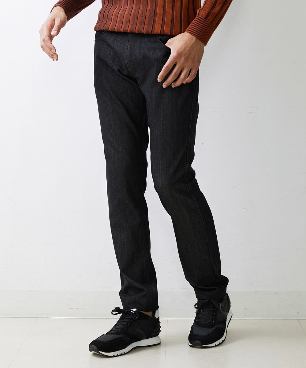 MNLTV50170 MICHEL KLEIN HOMME(ミッシェルクラン オム) 【2023年秋モデル】プレビアシャンブレーパンツ ブラック(94)