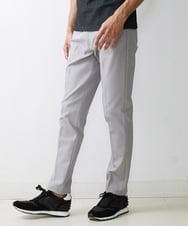 MNLTV51190 MICHEL KLEIN HOMME(ミッシェルクラン オム) ヘリンボンプレビアシャンブレースラックスパンツ 撥水 ライトグレー