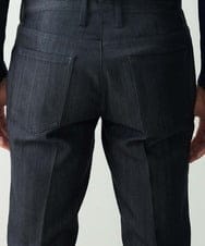 MNLTV55190 MICHEL KLEIN HOMME(ミッシェルクラン オム) プレビアシャンブレースラックスパンツ 撥水 ネイビー