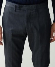 MNLTV55190 MICHEL KLEIN HOMME(ミッシェルクラン オム) プレビアシャンブレースラックスパンツ 撥水 ネイビー