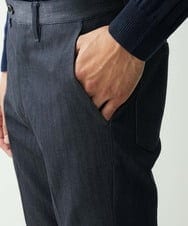MNLTV55190 MICHEL KLEIN HOMME(ミッシェルクラン オム) プレビアシャンブレースラックスパンツ 撥水 ネイビー
