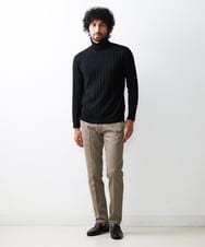 MNLTV55190 MICHEL KLEIN HOMME(ミッシェルクラン オム) プレビアシャンブレースラックスパンツ 撥水 ベージュ