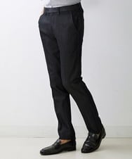 MNLTV55190 MICHEL KLEIN HOMME(ミッシェルクラン オム) プレビアシャンブレースラックスパンツ 撥水 ブラック