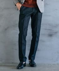 MNLTV55190 MICHEL KLEIN HOMME(ミッシェルクラン オム) 【2023年秋モデル】プレビアシャンブレースラックスパンツ ブラック(94)