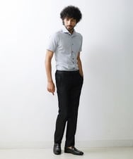 MNLTV55190 MICHEL KLEIN HOMME(ミッシェルクラン オム) プレビアシャンブレースラックスパンツ 撥水 ブラック