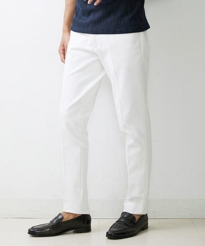 MNLTV61190 MICHEL KLEIN HOMME ヘリンボンプレビアシャンブレースラックスパンツ 撥水