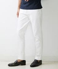 MNLTV61190 MICHEL KLEIN HOMME(ミッシェルクラン オム) ヘリンボンプレビアシャンブレースラックスパンツ 撥水 ホワイト
