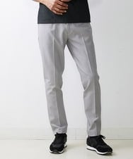 MNLTV61190 MICHEL KLEIN HOMME(ミッシェルクラン オム) ヘリンボンプレビアシャンブレースラックスパンツ 撥水 ライトグレー