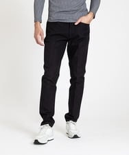 MNLTV61190 MICHEL KLEIN HOMME(ミッシェルクラン オム) ヘリンボンプレビアシャンブレースラックスパンツ 撥水 ブラック