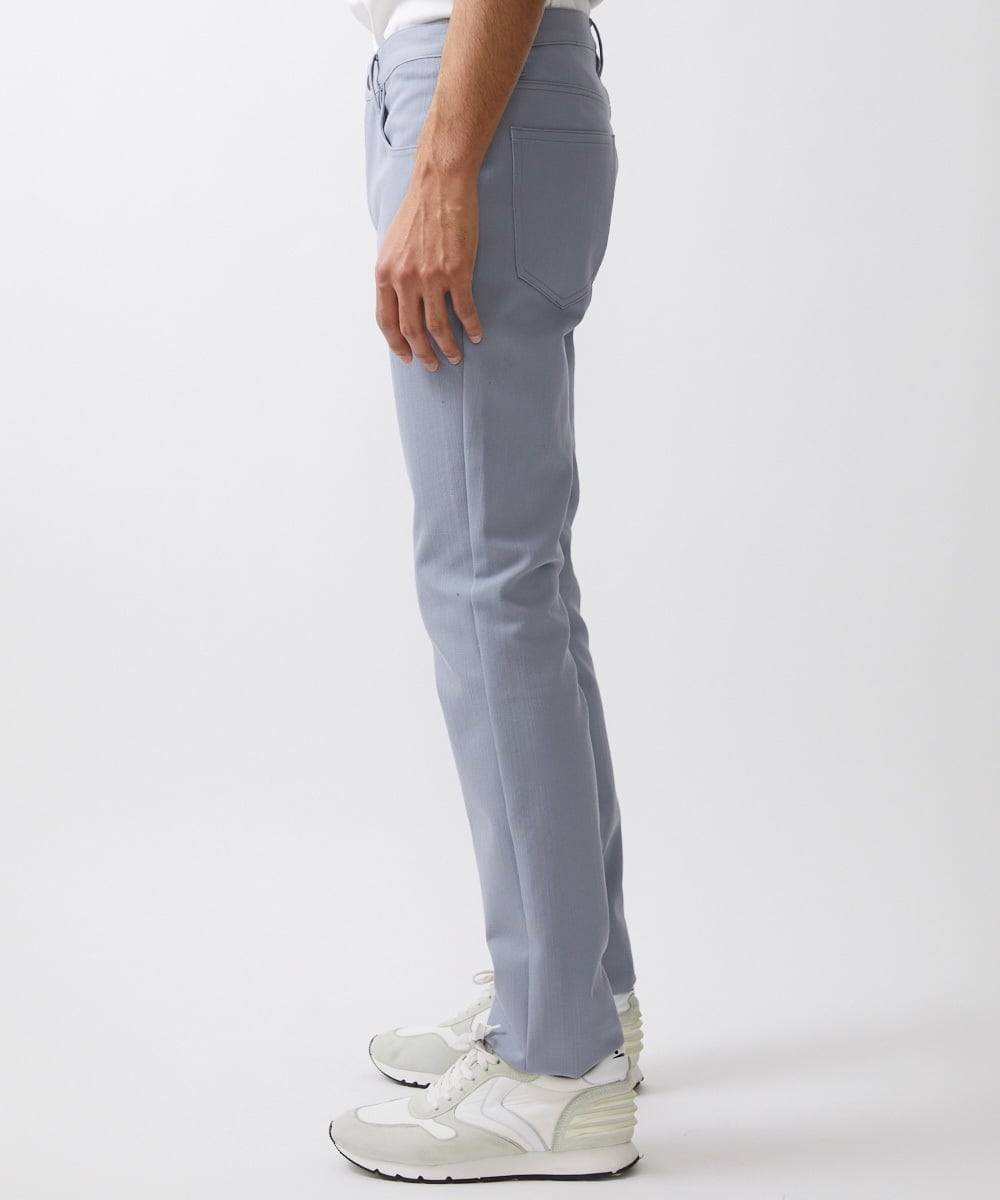 MNLTW50170 MICHEL KLEIN HOMME(ミッシェルクラン オム) プレビアシャンブレー5ポケットパンツ 撥水 ライトブルー