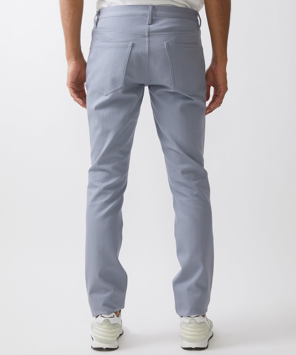 MNLTW50170 MICHEL KLEIN HOMME(ミッシェルクラン オム) プレビアシャンブレー5ポケットパンツ 撥水 ライトブルー
