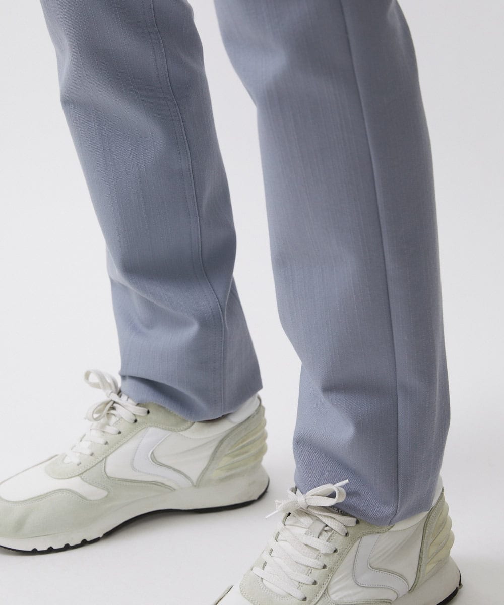 MNLTW50170 MICHEL KLEIN HOMME(ミッシェルクラン オム) プレビアシャンブレー5ポケットパンツ 撥水 ライトブルー