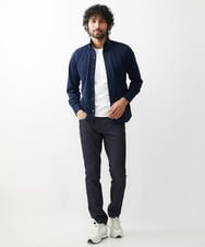 MNLTX50170 MICHEL KLEIN HOMME(ミッシェルクラン オム) プレビアシャンブレー5ポケットパンツ 撥水 ネイビー