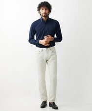 MNLTX50170 MICHEL KLEIN HOMME(ミッシェルクラン オム) プレビアシャンブレー5ポケットパンツ 撥水 ベージュ
