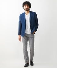 MNLTX50170 MICHEL KLEIN HOMME(ミッシェルクラン オム) プレビアシャンブレー5ポケットパンツ 撥水 グレー